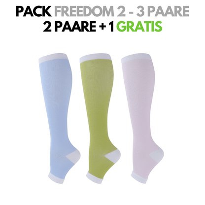 FitFree - Kompressionsstrümpfe mit offener Spitze (Unisex)