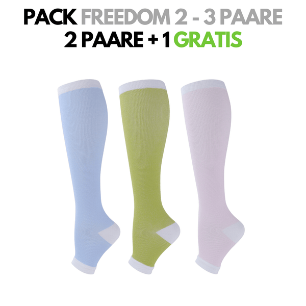 FitFree - Kompressionsstrümpfe mit offener Spitze (Unisex)